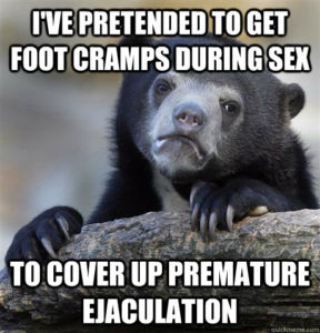 Cover up premature ejaculation